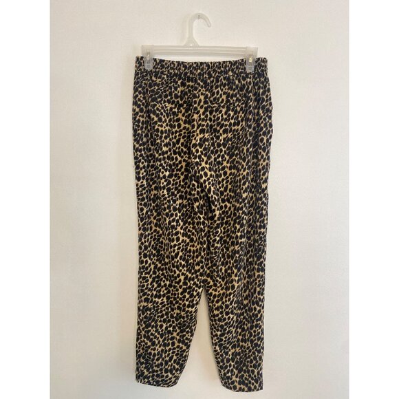 Women’s J.Crew Leopard Print Jamie Trouser Pants Size 2 With Elastic Waist - Picture 2 of 5